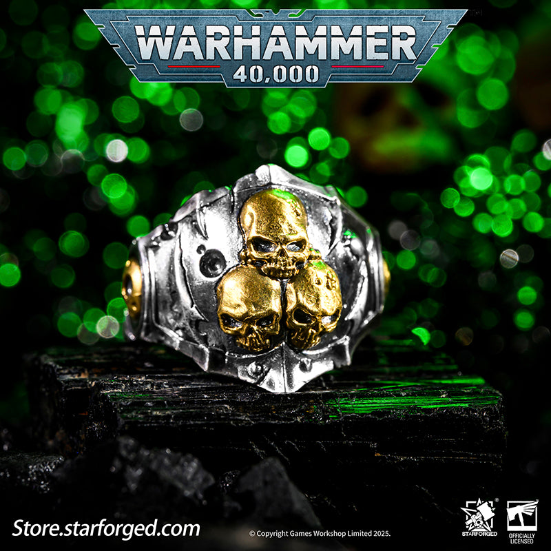 Starforged Warhammer 40K Ring of the Plague Dominus Death Guard Sliver Rings Accessories Jewelry